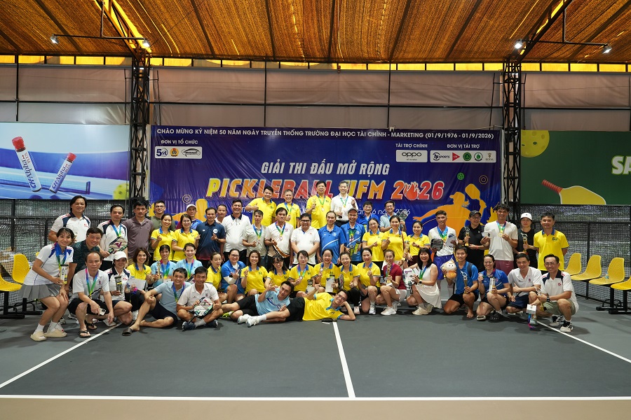 Giải Pickleball Trường Đại học Tài chính – Marketing mở rộng năm 2026: Lan tỏa tinh thần thể thao, tăng cường kết nối