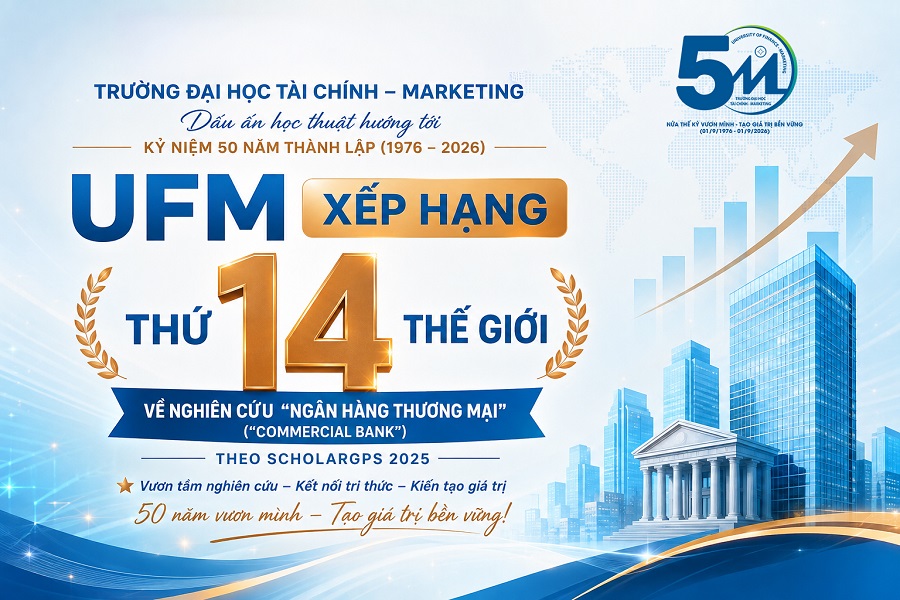 UFM xếp hạng 14 thế giới về nghiên cứu “Ngân hàng thương mại” theo ScholarGPS 2025